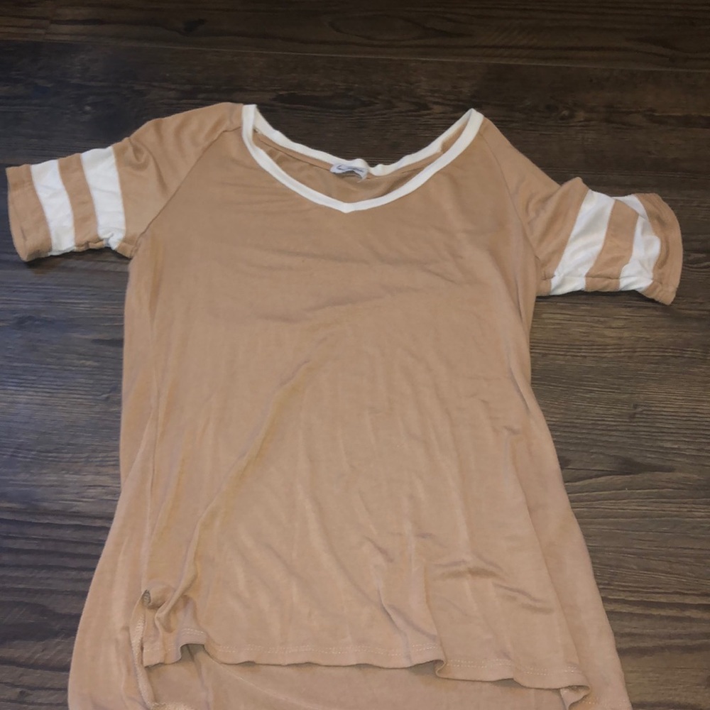Mustard swoop neck tee
